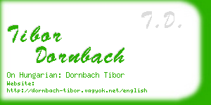 tibor dornbach business card